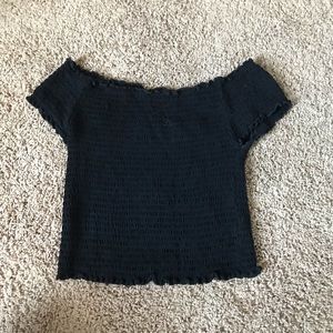 Brandy black off the shoulder top